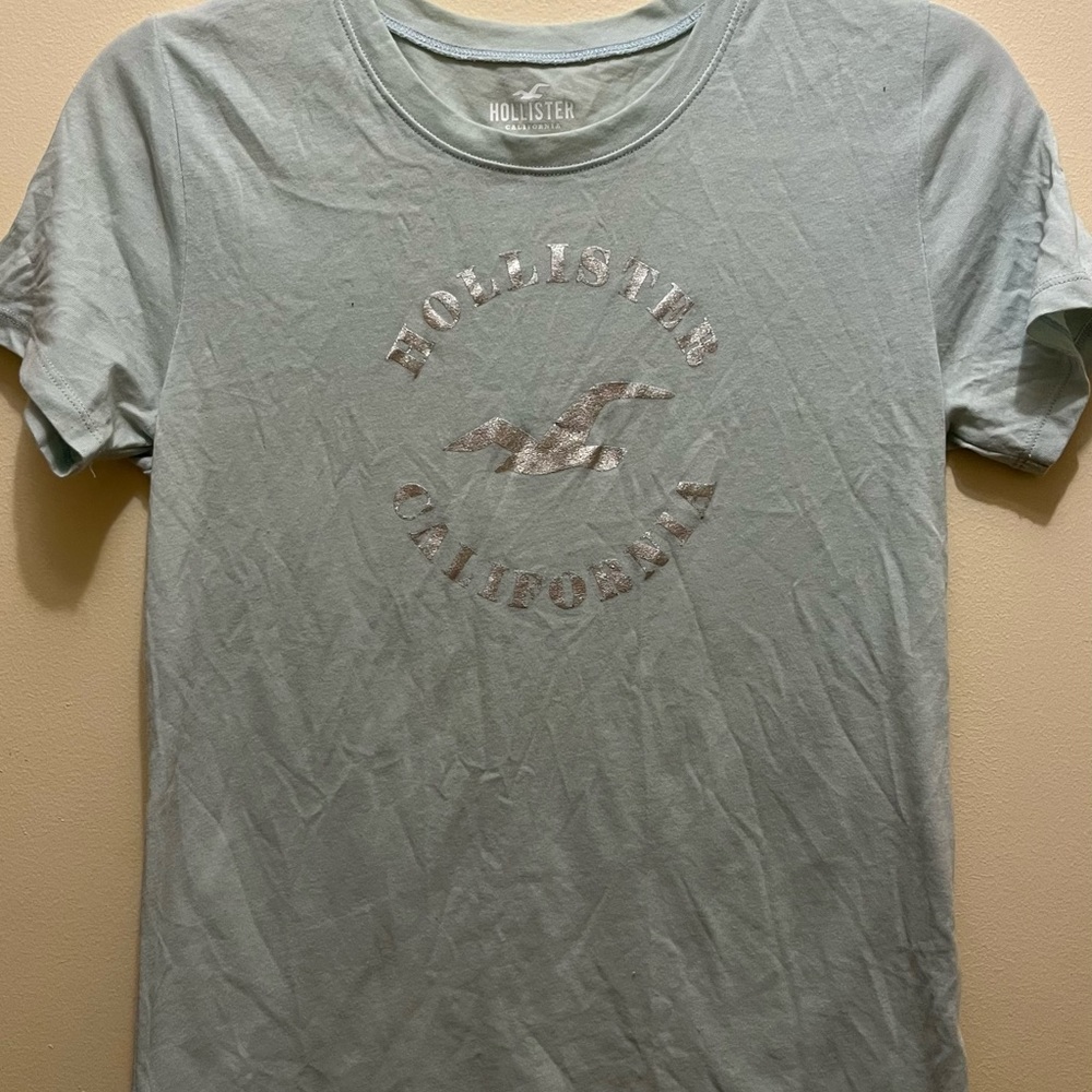 Holister Mint and silver shirt